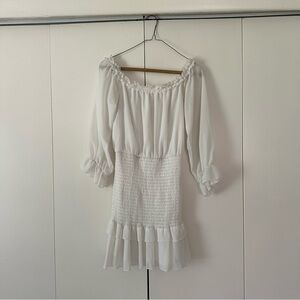 White Off-Shoulder Mini Dress